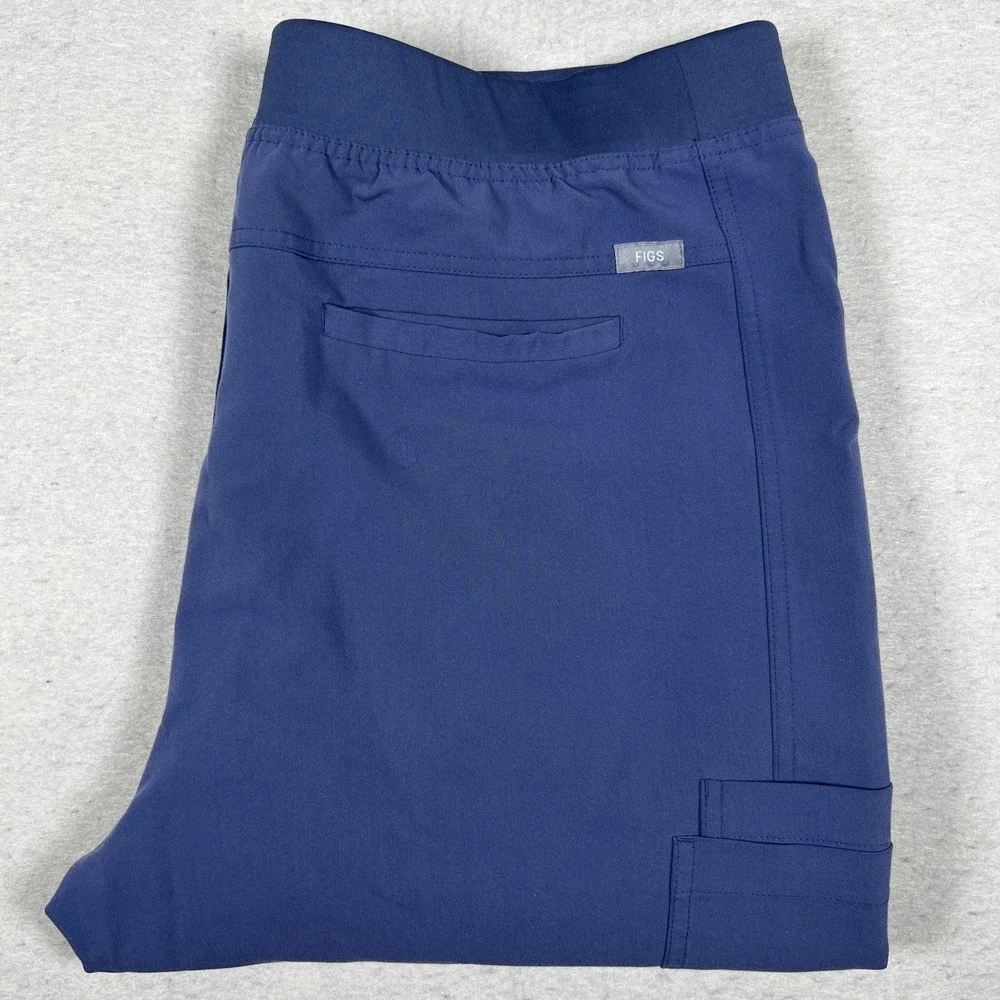 FIGS Axim Technical Collection Scrub Pants Mens XXL Short Blue Cargo Medical‎