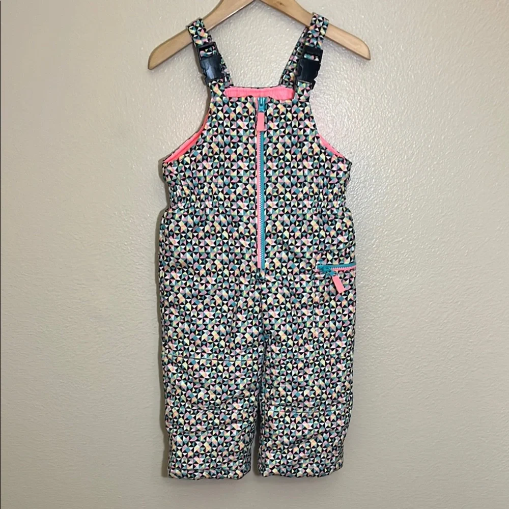 Carter’s Multicolor Patterned Winter Snow Bib Overalls
