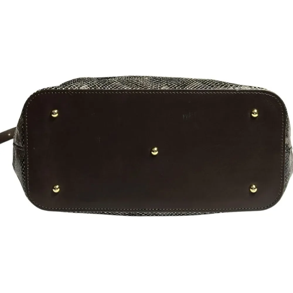 Dooney & Bourke City Python Barlow Purse Satchel w Shoulder Strap & Dust Bag