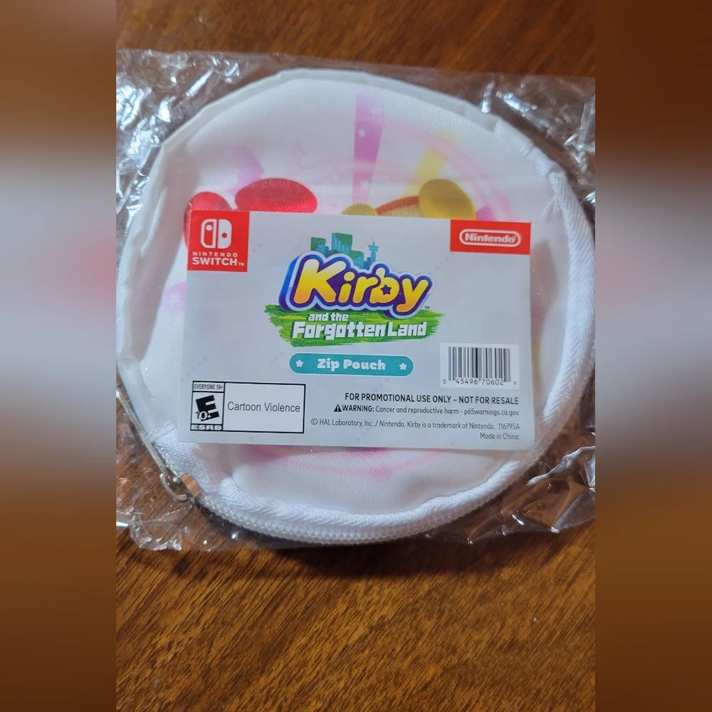 🌴 Nintendo Kirby Forgotten Land Zip Pouch NEW