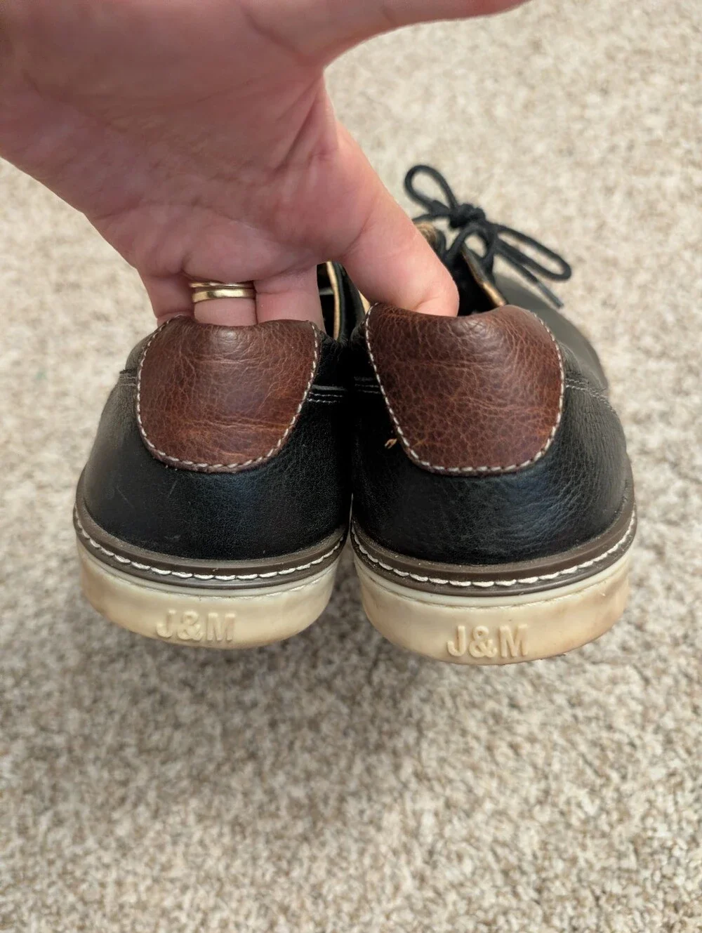 Johnston & Murphy black leather