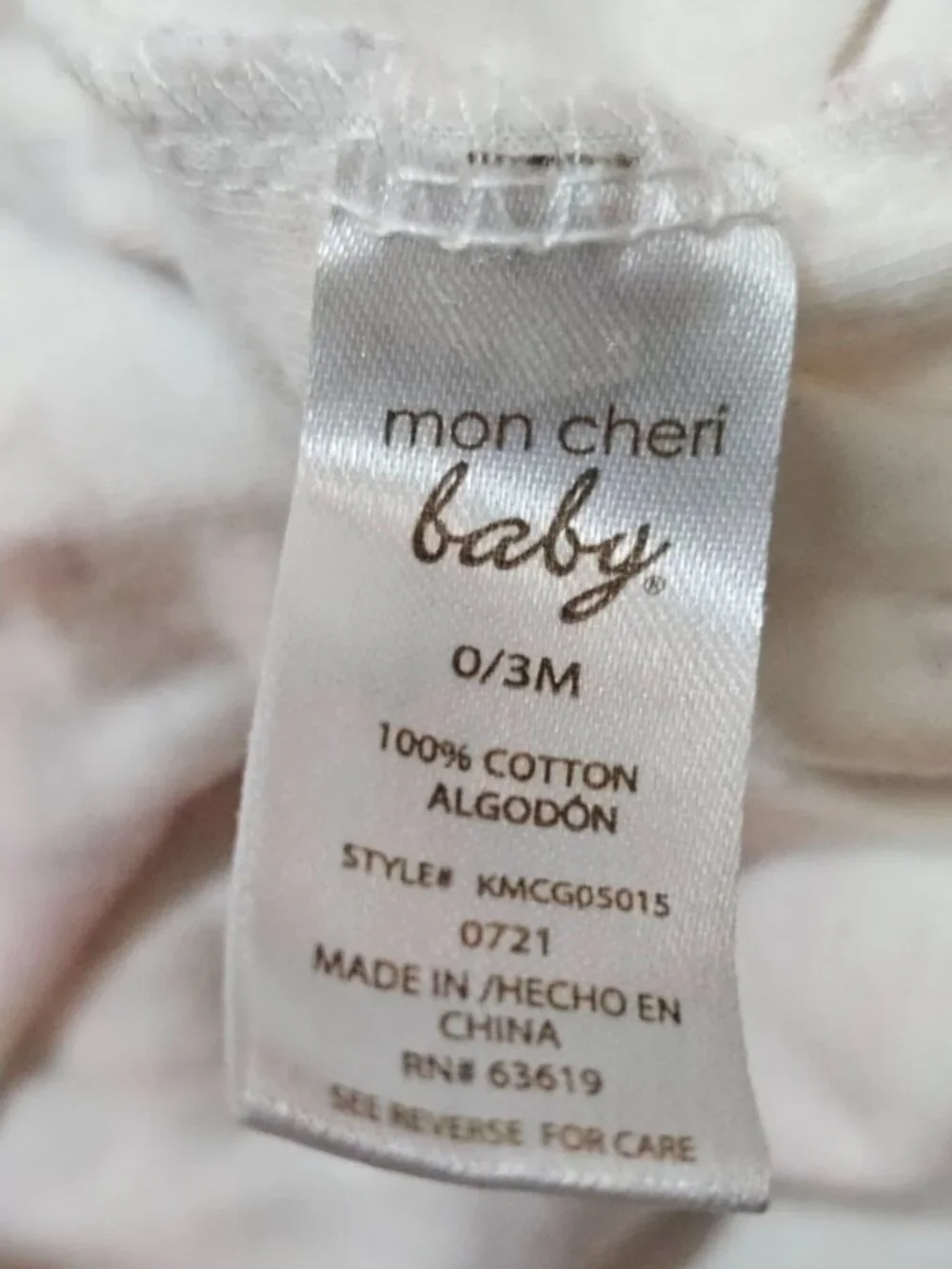 Mon Cheri 100% washable machine