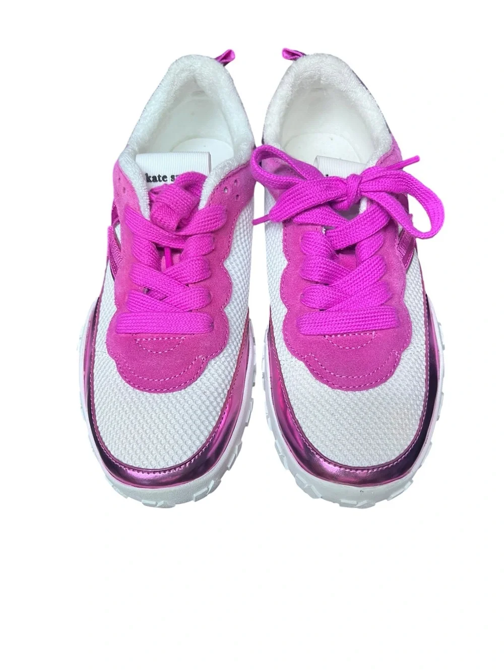 K As In Kate Suede and Mesh Signature Logo Sneakers Sz 7.5 KATE SPADE