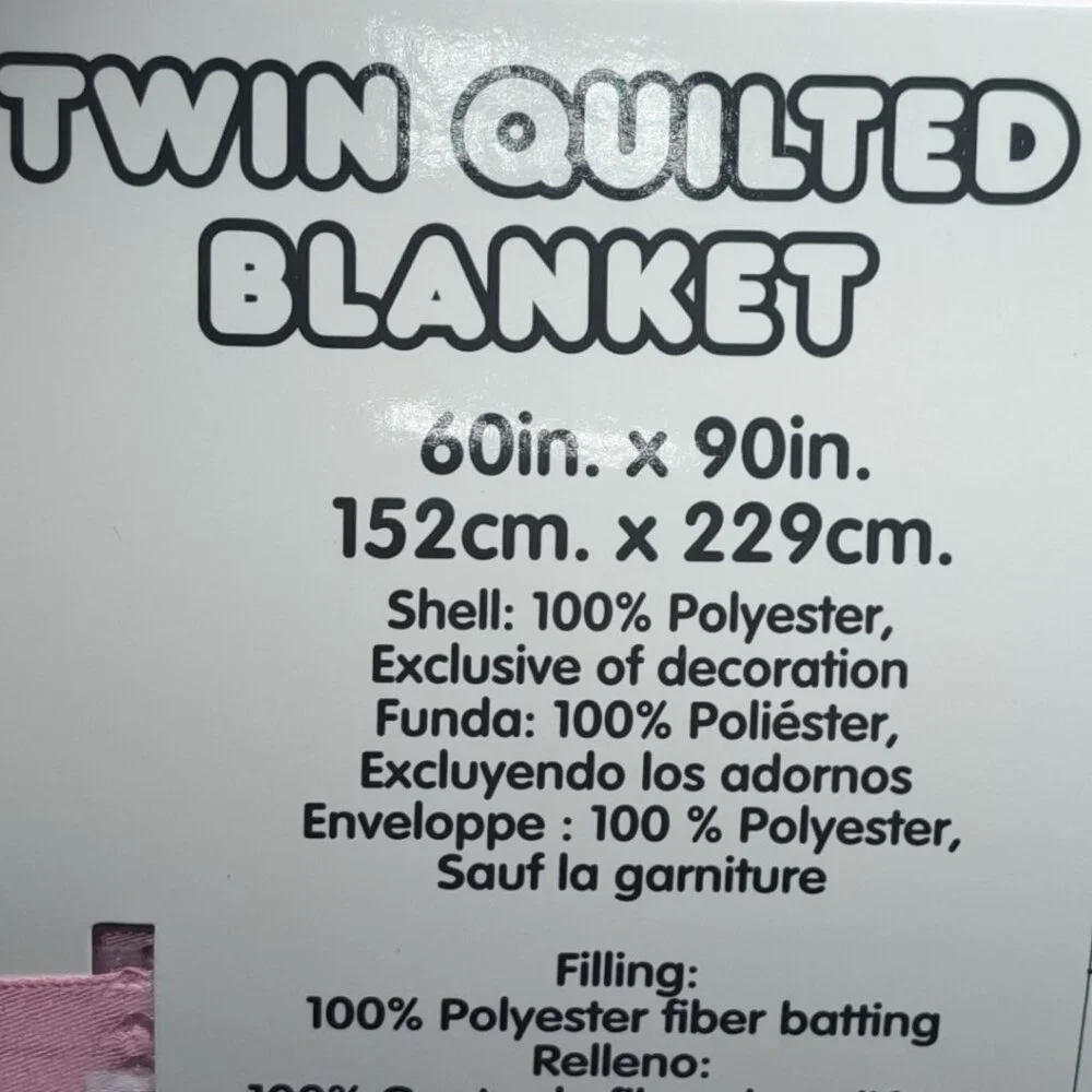 Sanrio Reversible Hello Kitty Halloween Twin Quilted Blanket Purple/ Black New‎