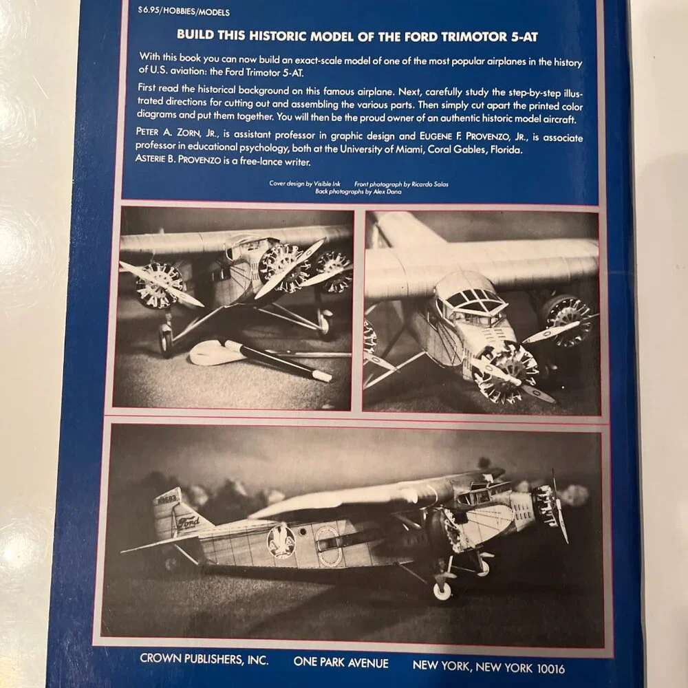 Paper Cutout Model – Ford‎ Trimotor 5-AT (Build-It-Yourself, 1982) – New