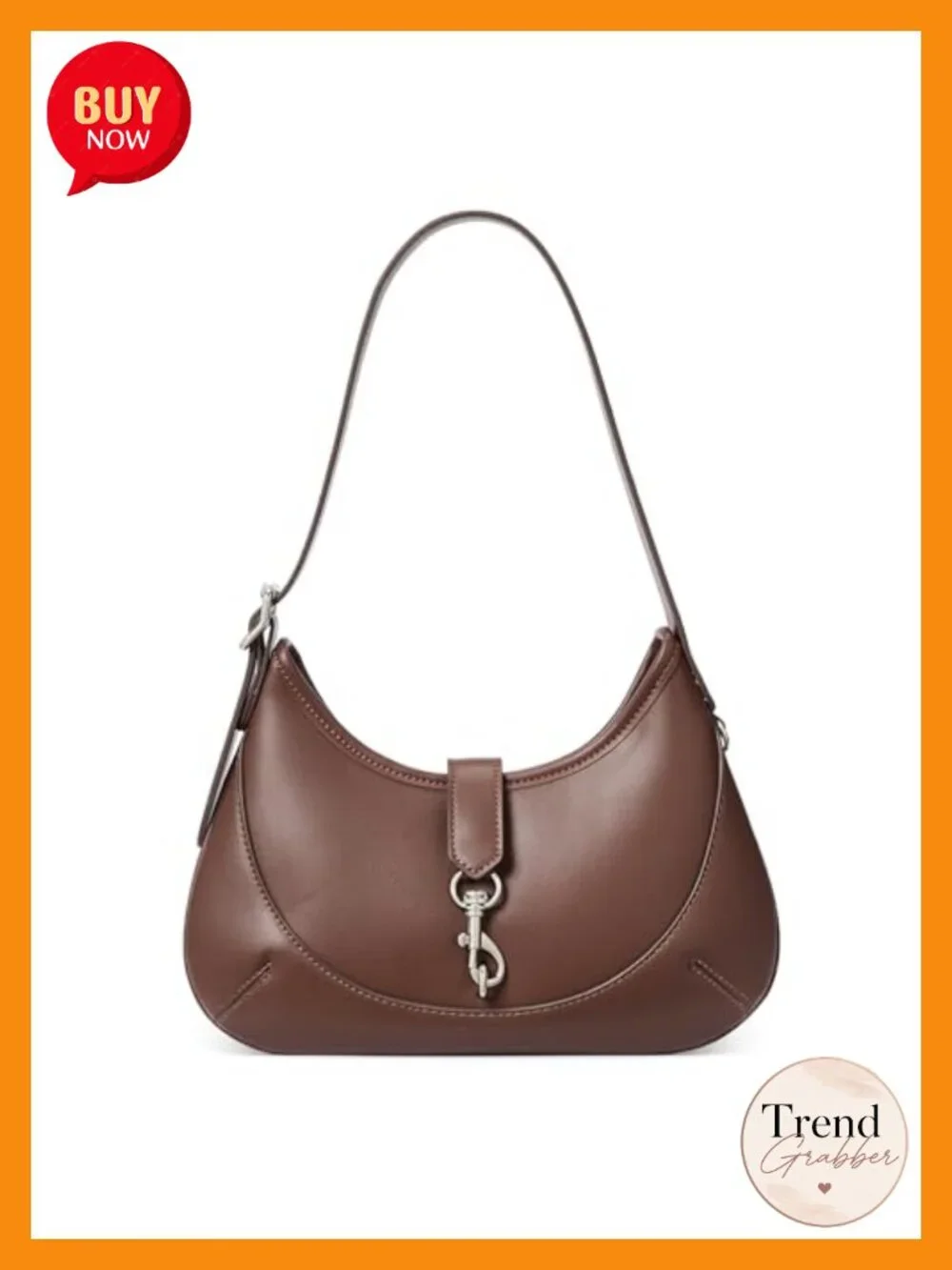 Soft Vegan Leather Small Hobo Shoulder Bag with Adjustable Strap