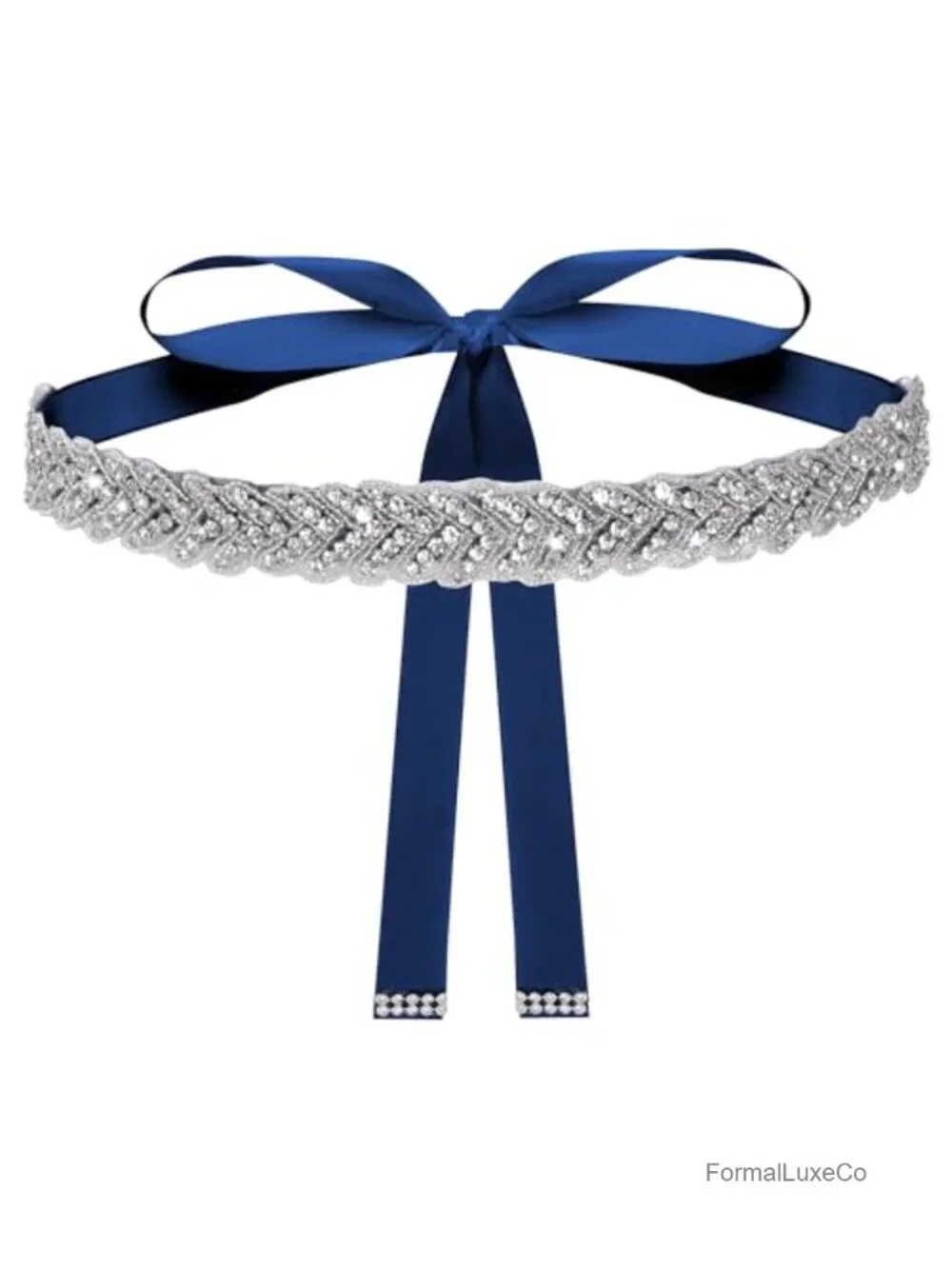 Rhinestone Wedding Waist Belt with Hand-Set Rhinestones, Satin, Adjustable Up