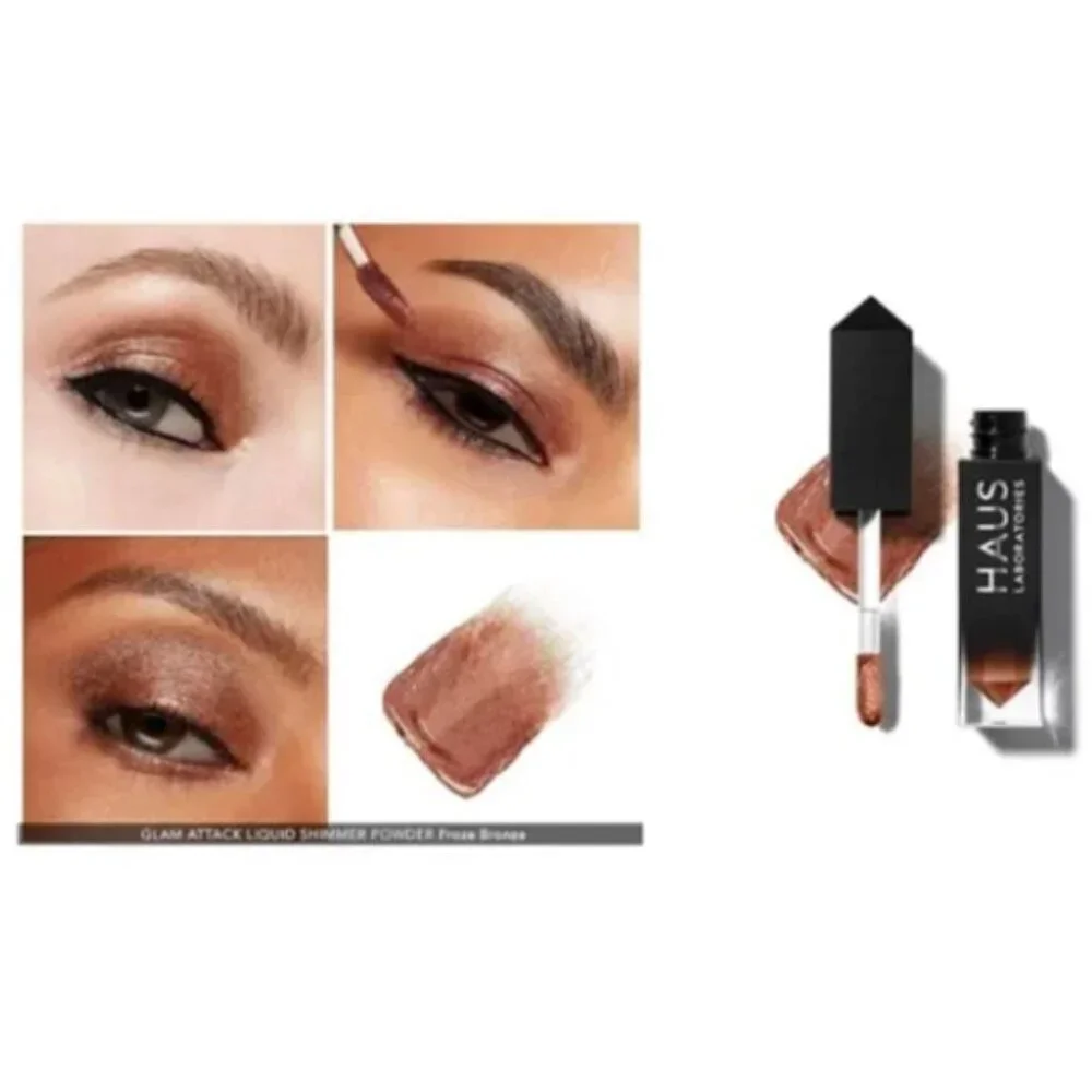 HAUS LABS by Lady Gaga GLAM‎ ATTACK Liquid Shimmer Powder Eyeshadow FROZE BRONZE