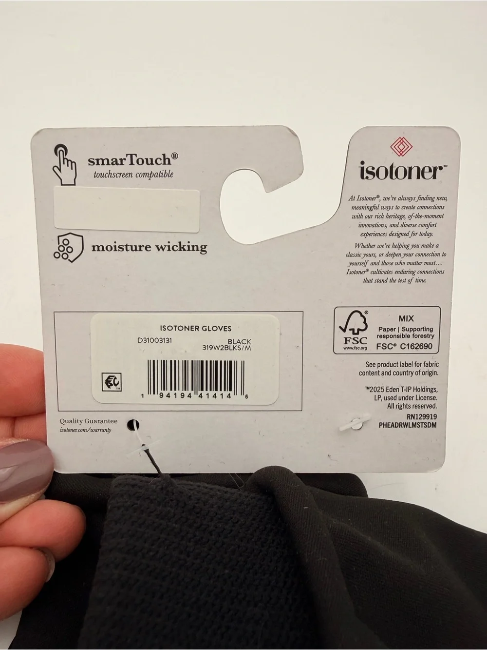 isotoner streamlined black