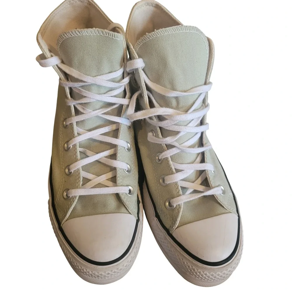 Converse Chuck‎ Taylor All Star Lift High Top Platform Sage Green Sneakers W7