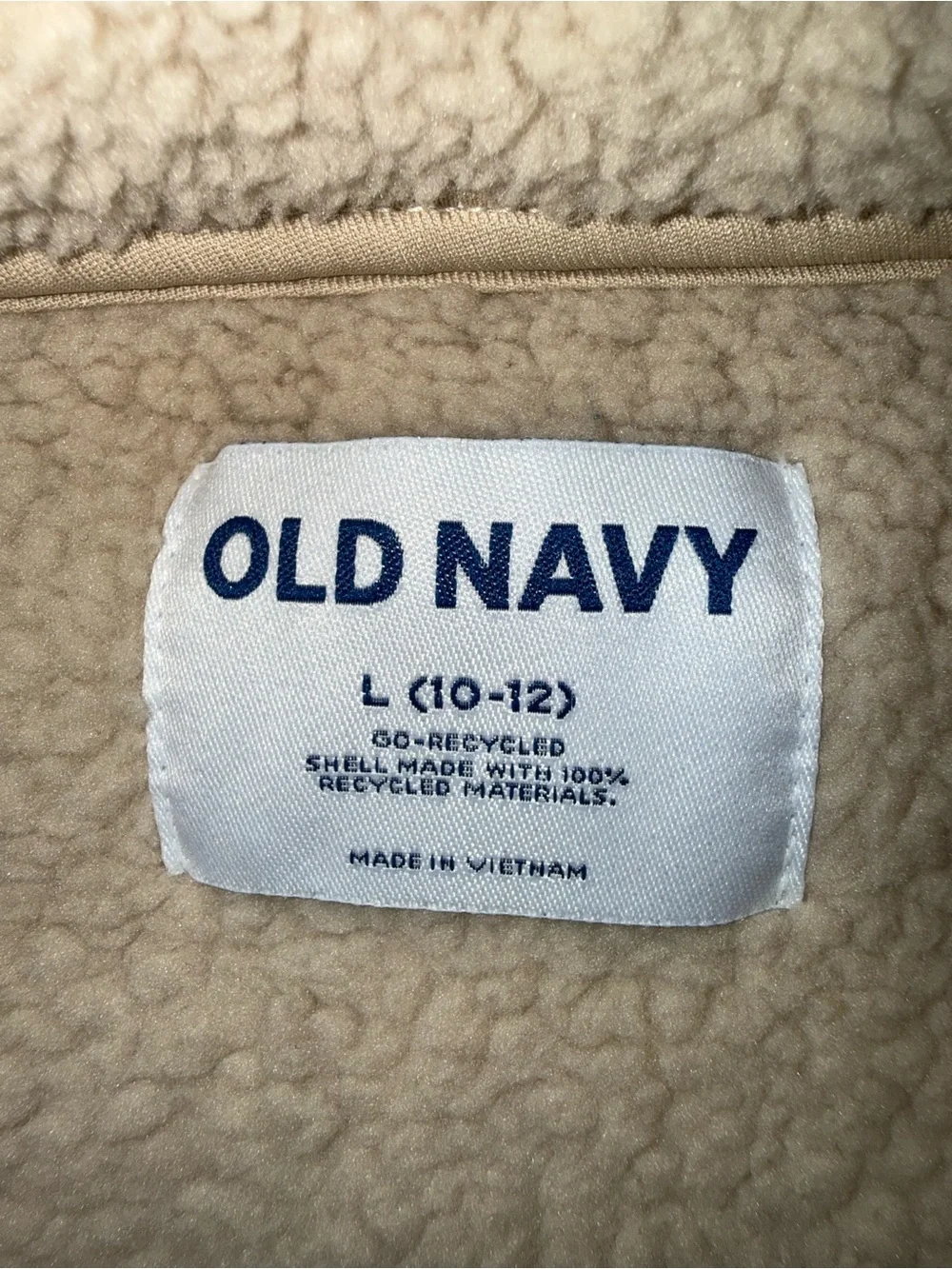 Old Navy plush cream