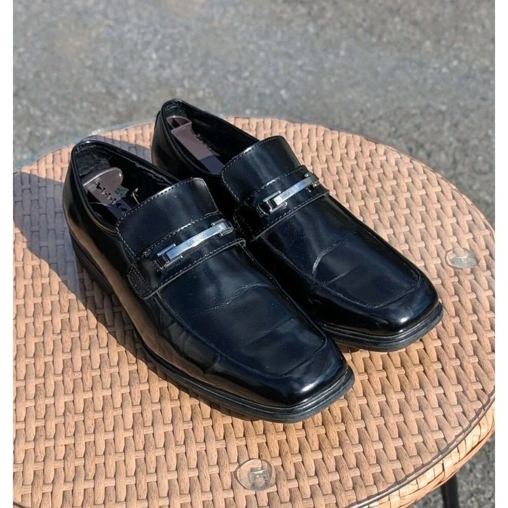Quiet Luxury Liz Claiborne Moroso Black Leather‎ Loafers Leather Men's 10.5