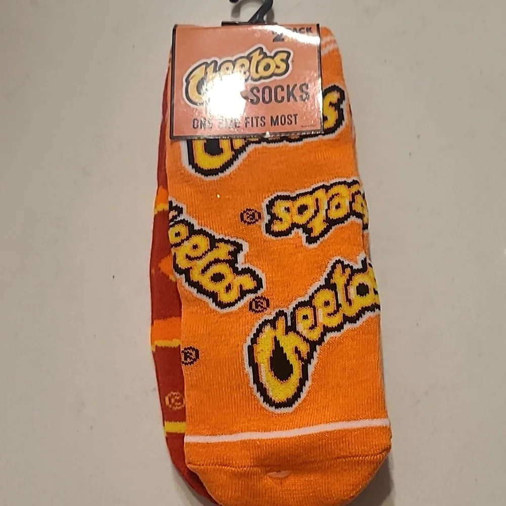 New! 2 Pack Cheetos Ankle Socks