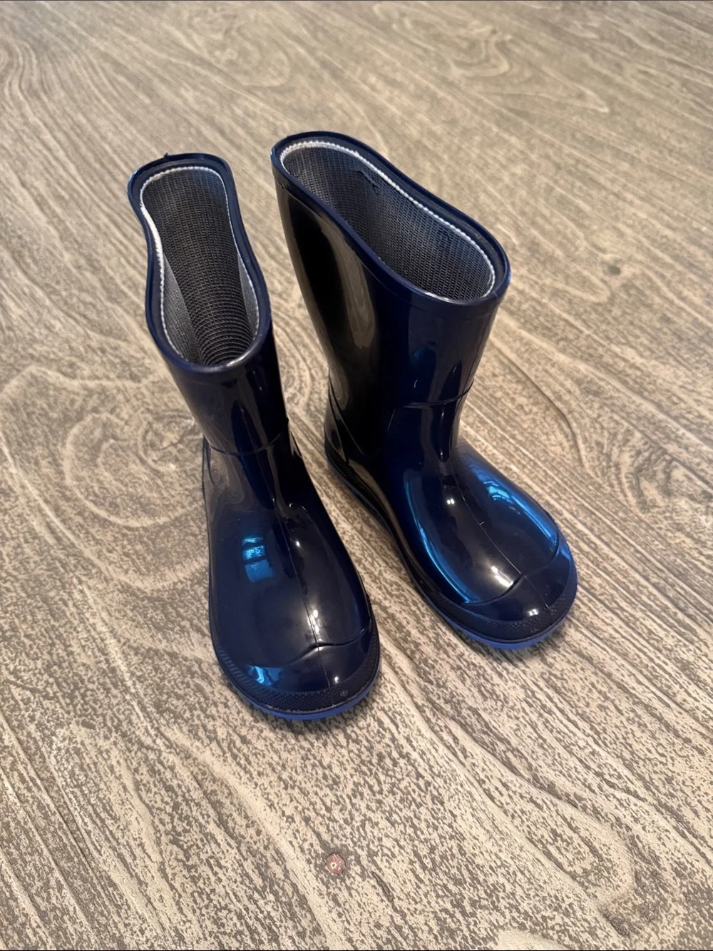 Children's Navy Galoshes Rain Boots