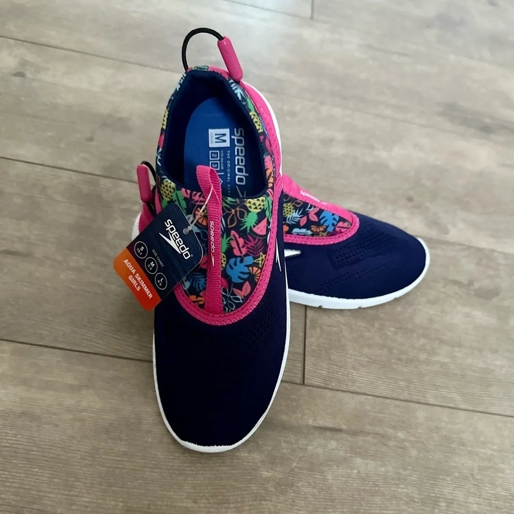 Speedo Junior Girls' Aquaskimmer Water Shoes size medium (2-3) new with tags