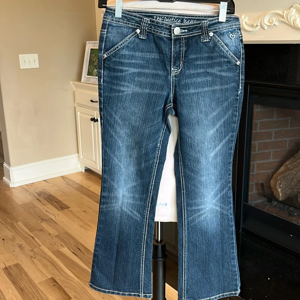 Justice Jeans Simply Low Boot Cut Girls 10.5