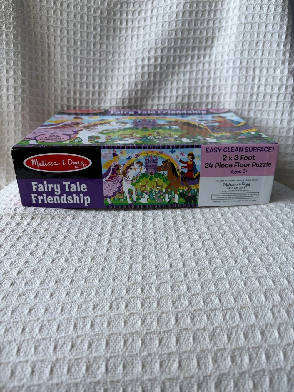 Melissa & Doug Fairy Tale Friendship Kids Floor Puzzle 24 Jumbo Pieces 2’X3’ EUC
