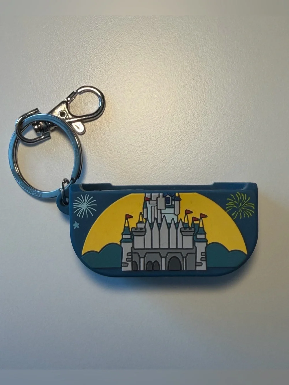 Disney Parks Cinderella Castle silicone AirPods Pro case with metal clip