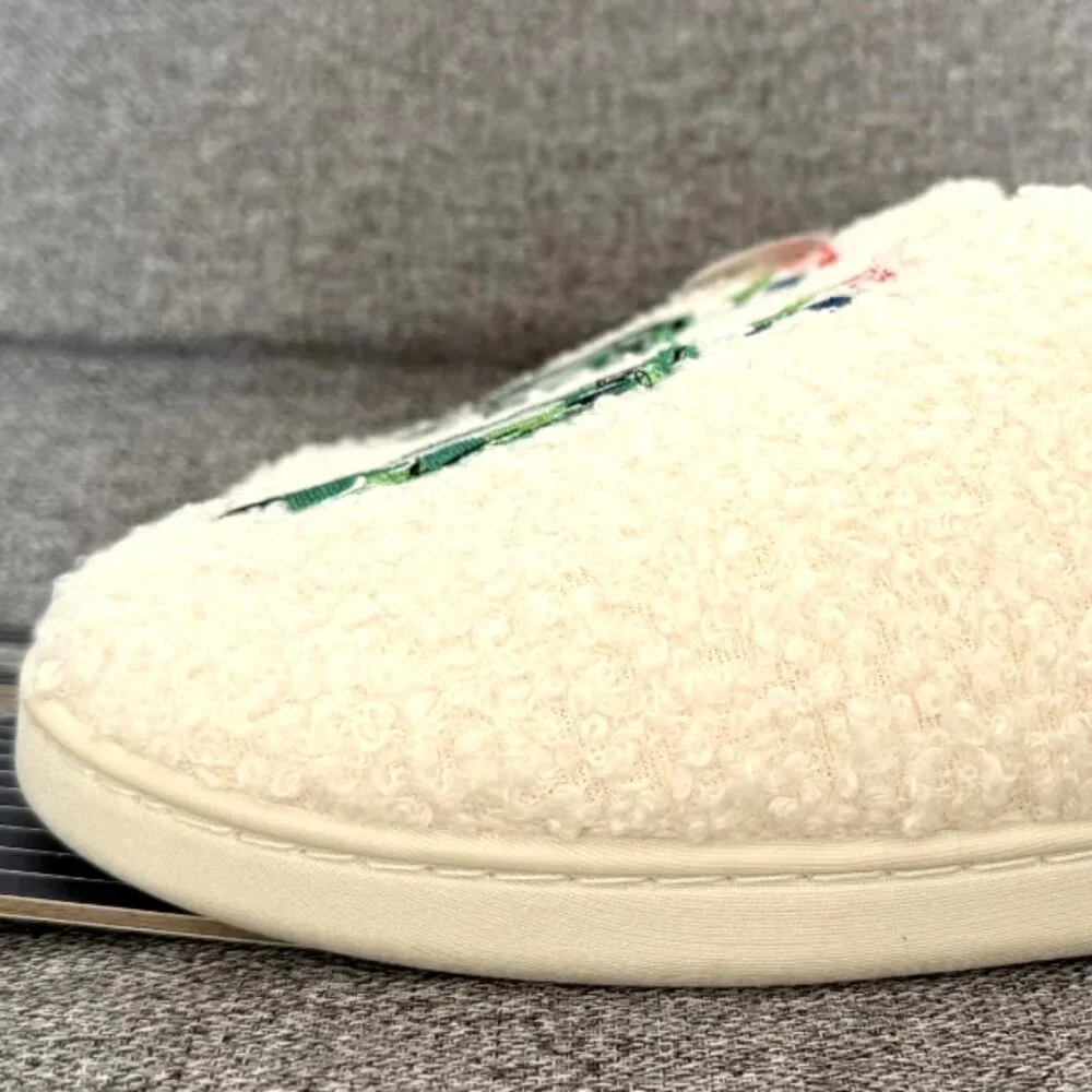 Ember & Oak Men's Ivory Golf #1 Dad Memory Foam Slippers M 9-10