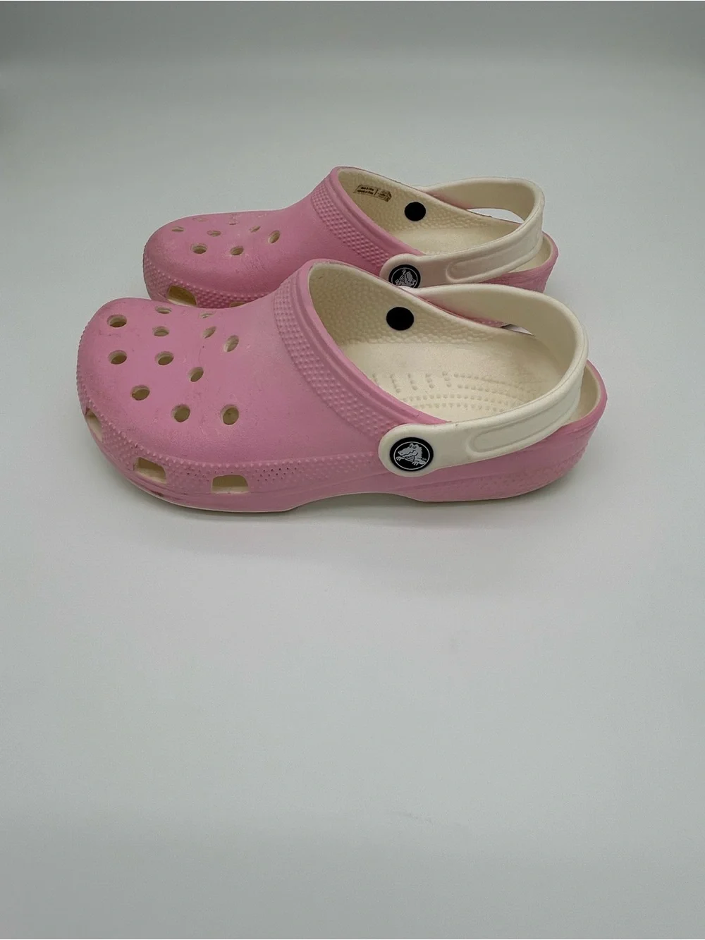 Crocs Pink Foam Slip-On with Cream Footbed Size J3