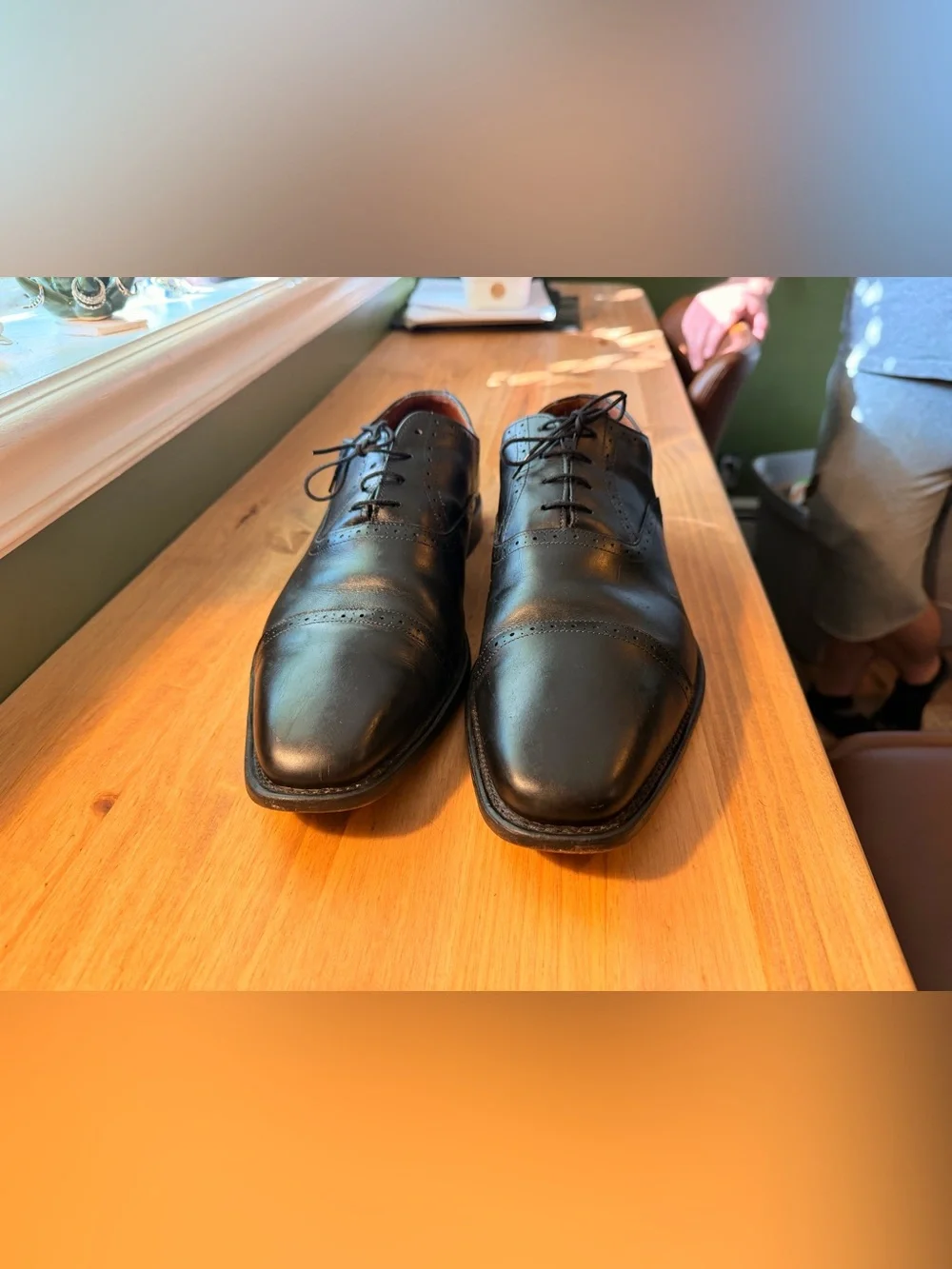 Allen Edmonds polished cap