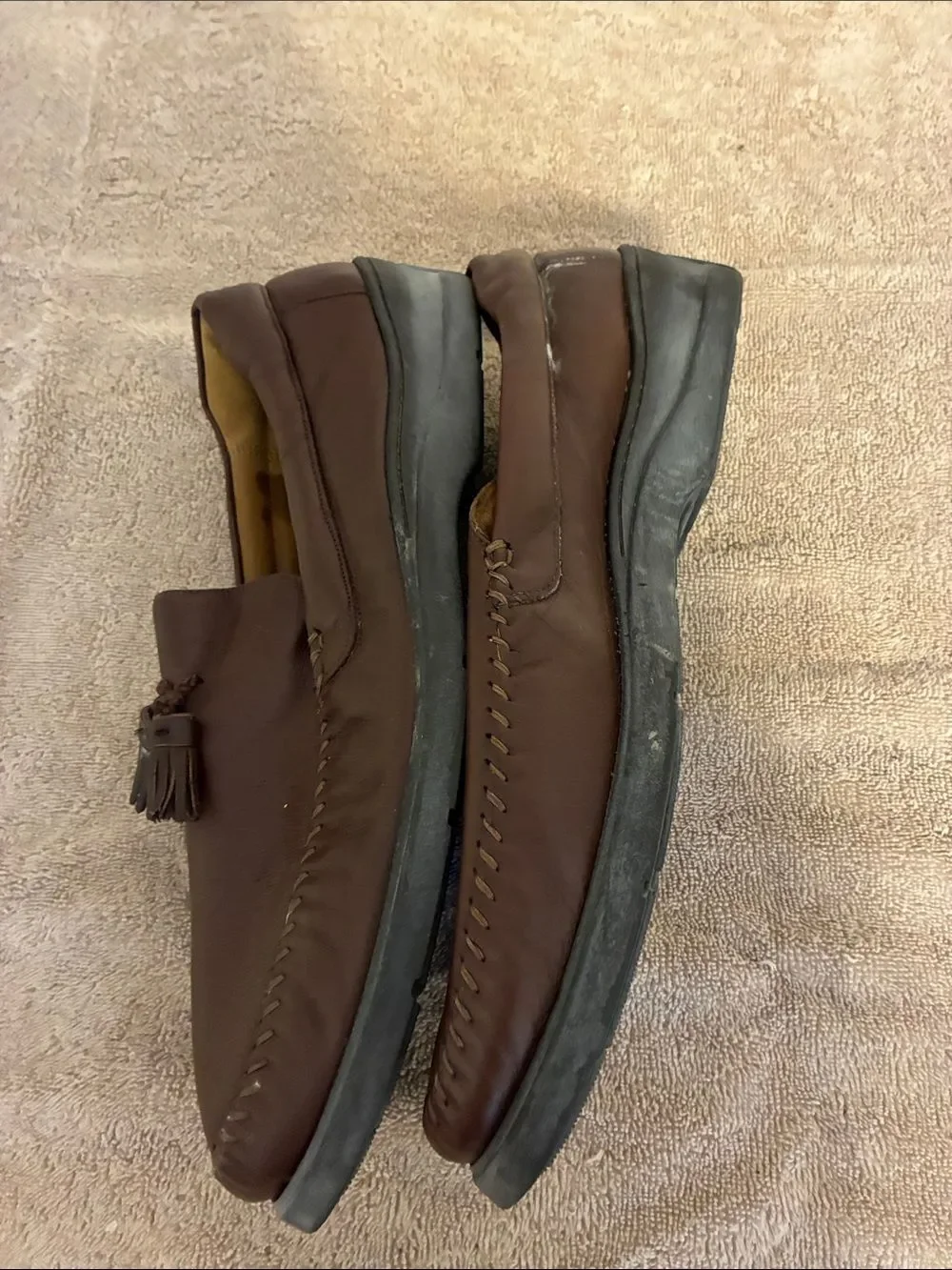 Men’s size‎ 14D Florsheim Brown Leather Tassel Slip-On Loafers