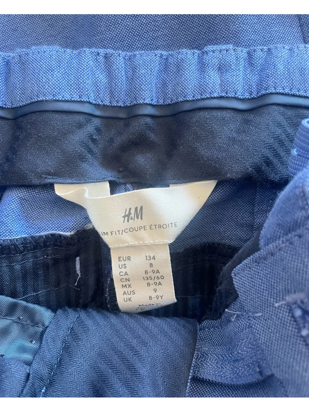 H&M Light Blue Linen Boys Suit Blazer with Matching Pants
