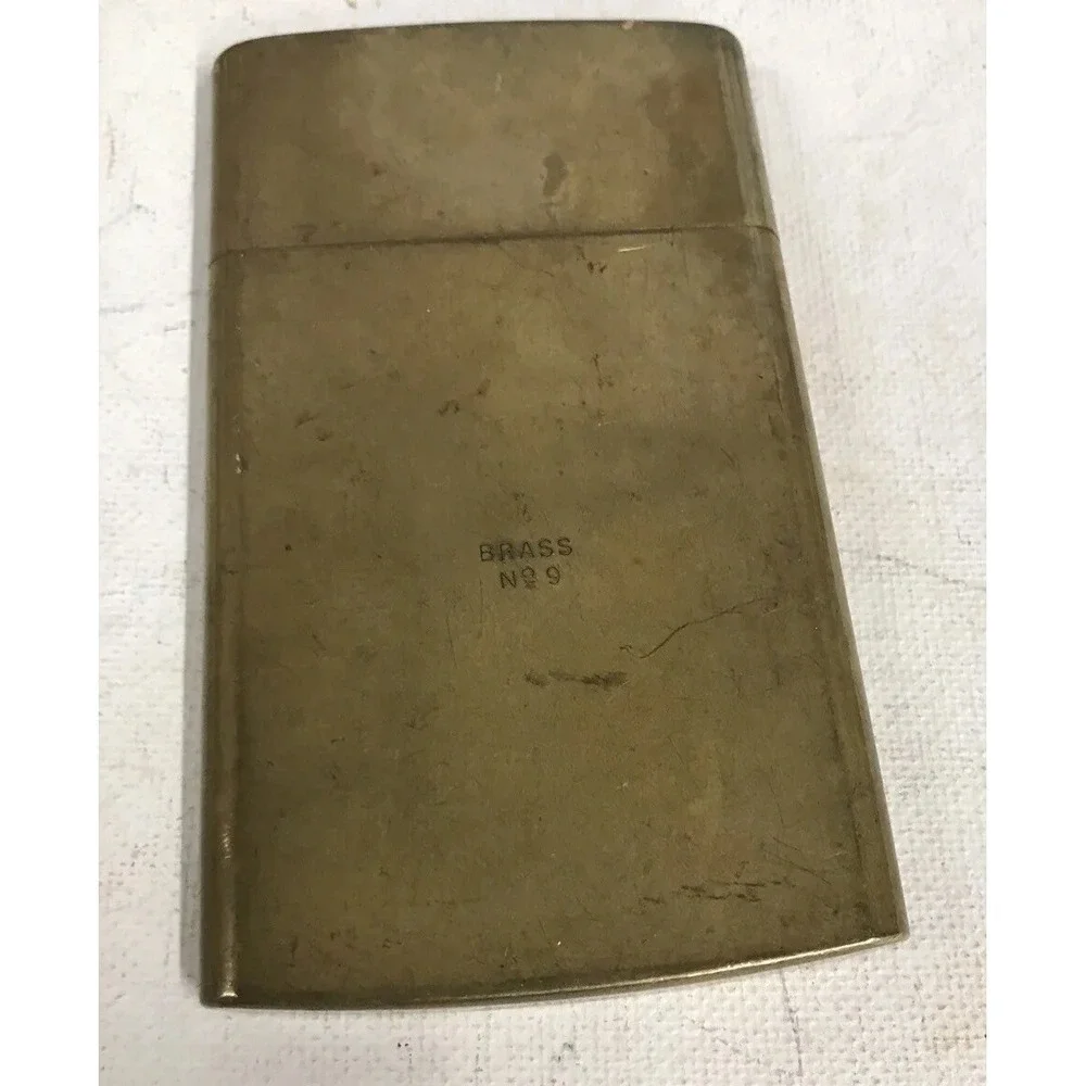 CHAS T. KENNEDYBrass No.9 Cigarette Case- 3.75
