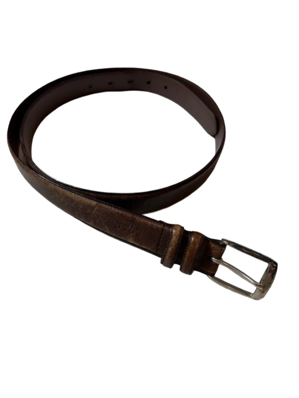 Polo Ralph Lauren Brown Genuine Leather Dress Belt Size 42