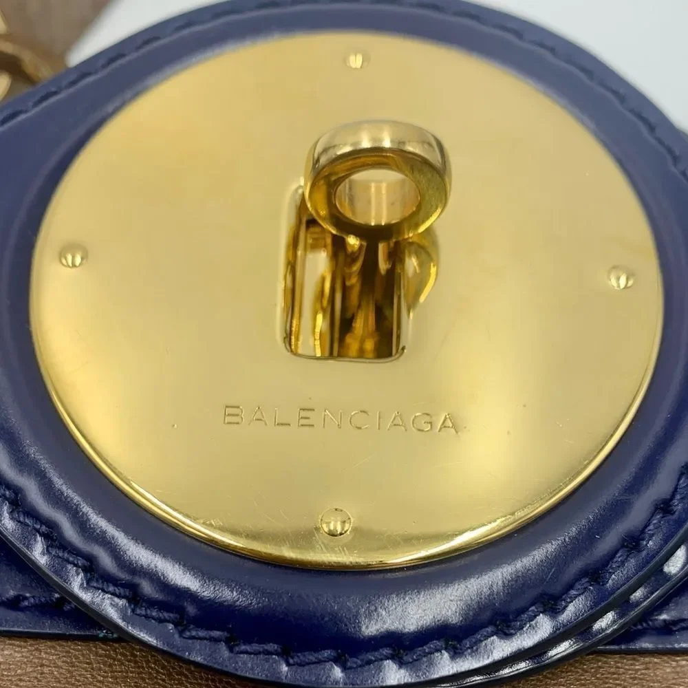 Balenciaga brown leather