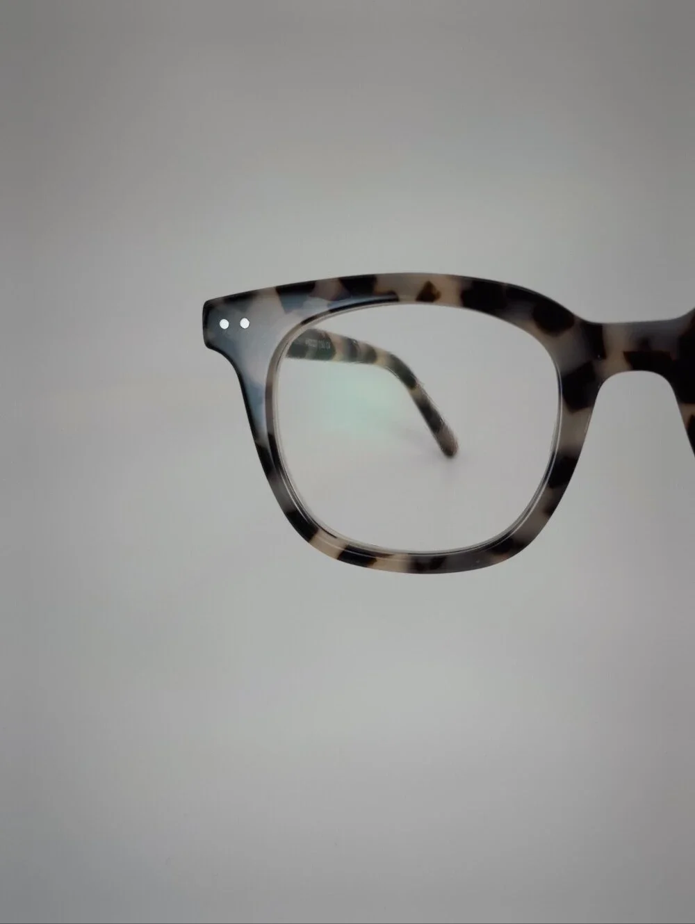 Romy. Tortoiseshell Square Frame Clear Lens Glasses