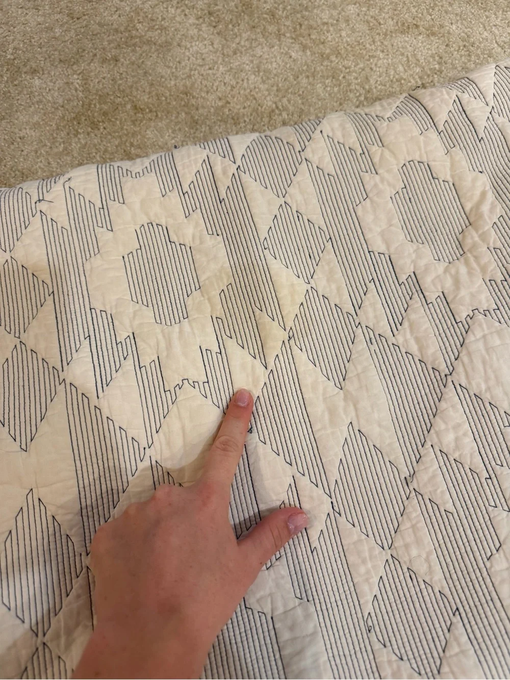 King Pendleton YUMA STAR STITCHED QUILT SET