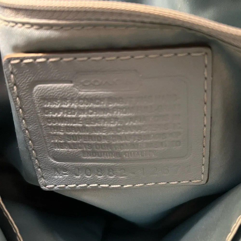 Coach 2008 Zoe Silver Leather Hobo Shoulder Bag Creed J0882-12671 (PIF)