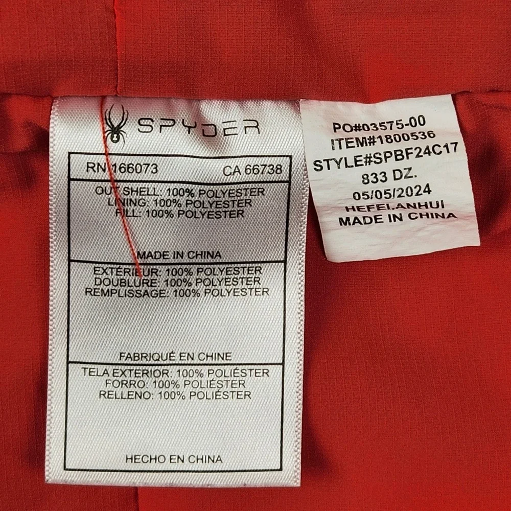 Spyder Superlite Jacket Kids Medium 10/12‎ Black Red Hooded Full Zip Lightweight