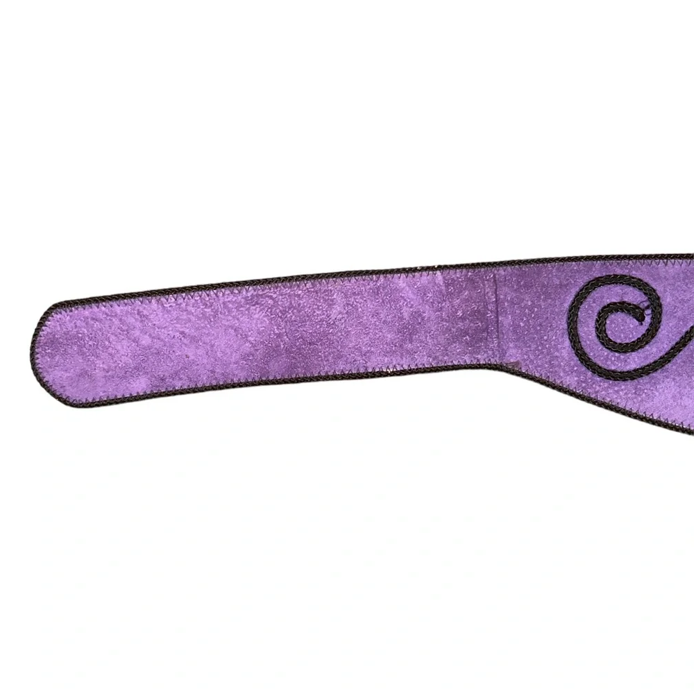 Amanda Smith Purple Suede Belt Vintage 1980’s Size Medium Maximalist Mob Wife