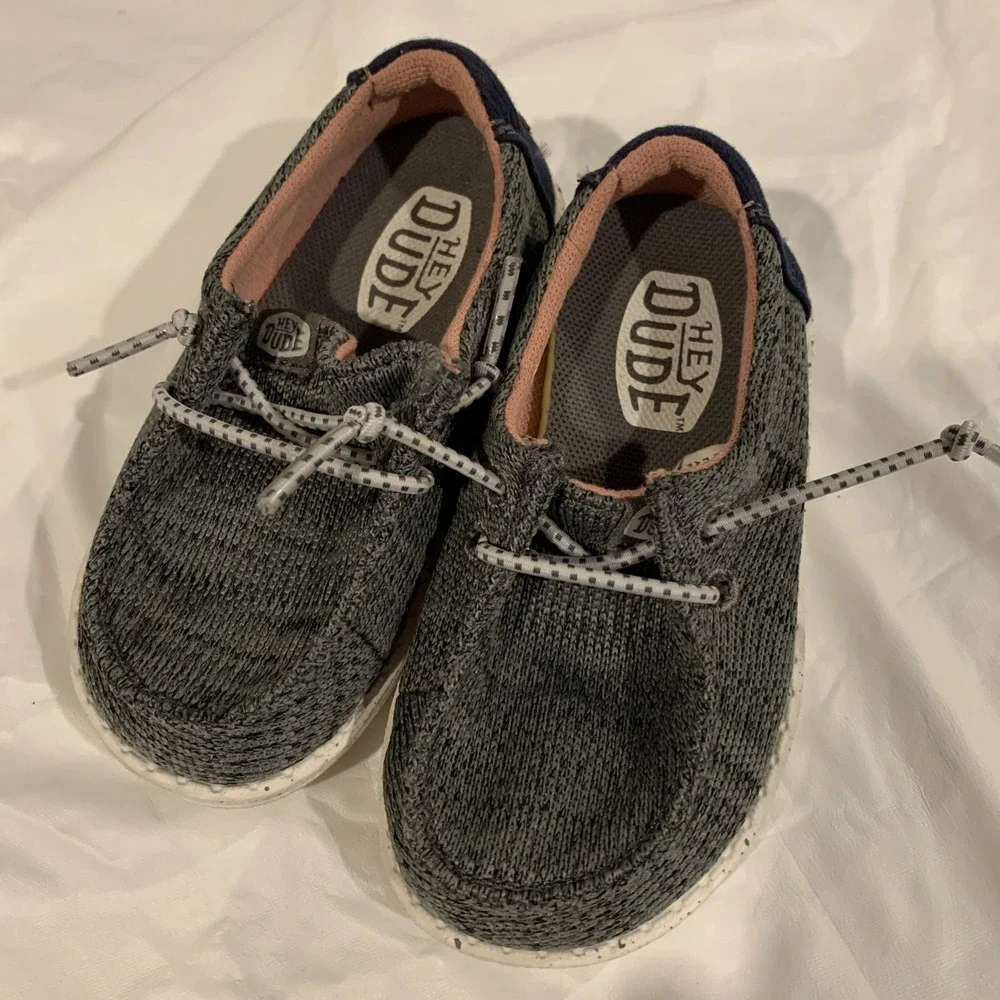 Hey‎ Dude Sport mesh Wendy Toddler Slip On Loafers Shoes Slippers Gray 5