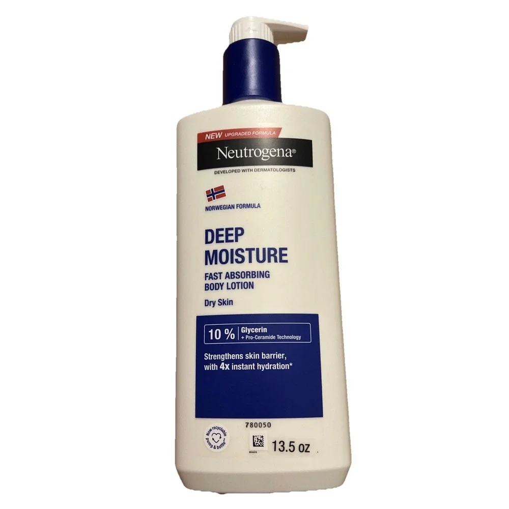 Neutrogena Deep Moisture Body Lotion Fast‎ Absorbing Strengthen Dry Skin 13.5 oz