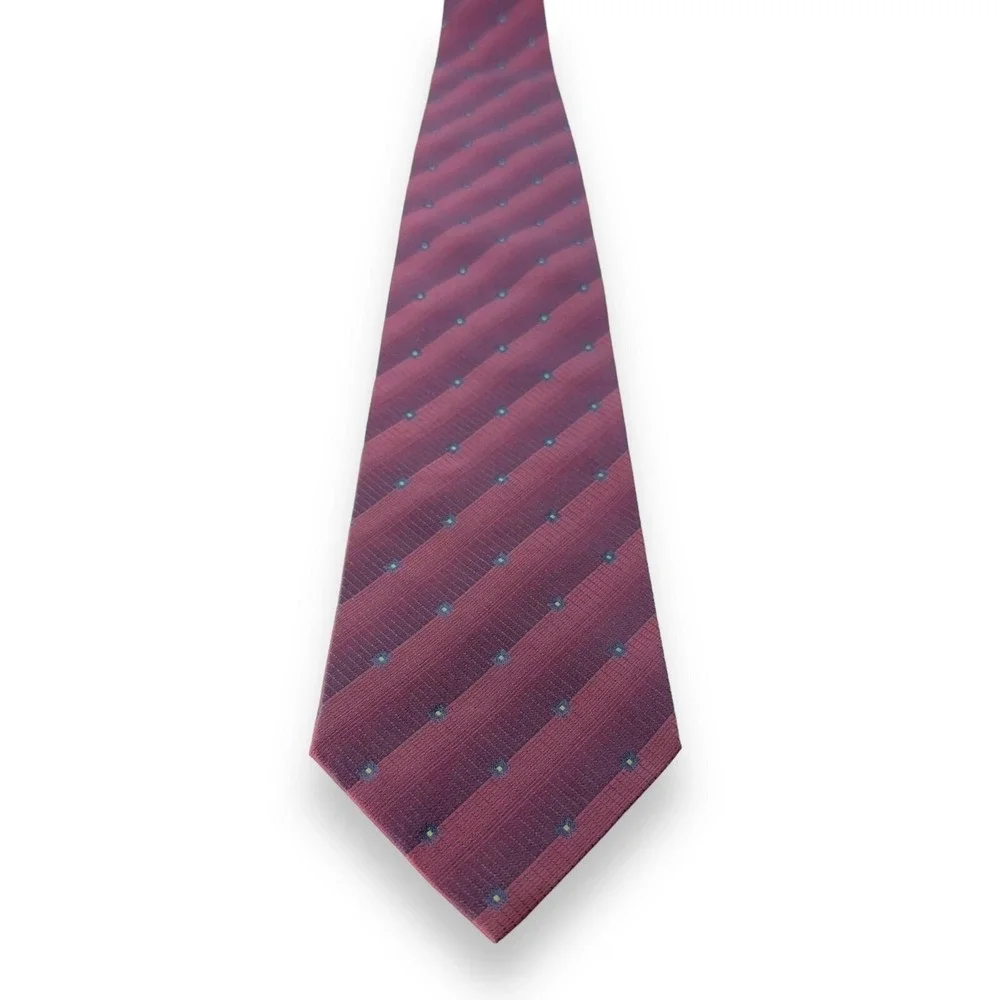 Rykiel Homme Mens Silk Tie 56‎ x 3.75 Burgundy Textured Designer French Luxury