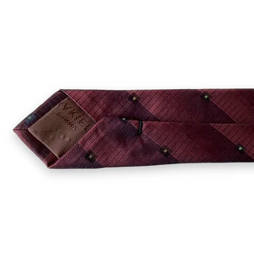 Rykiel Homme Mens Silk Tie 56‎ x 3.75 Burgundy Textured Designer French Luxury