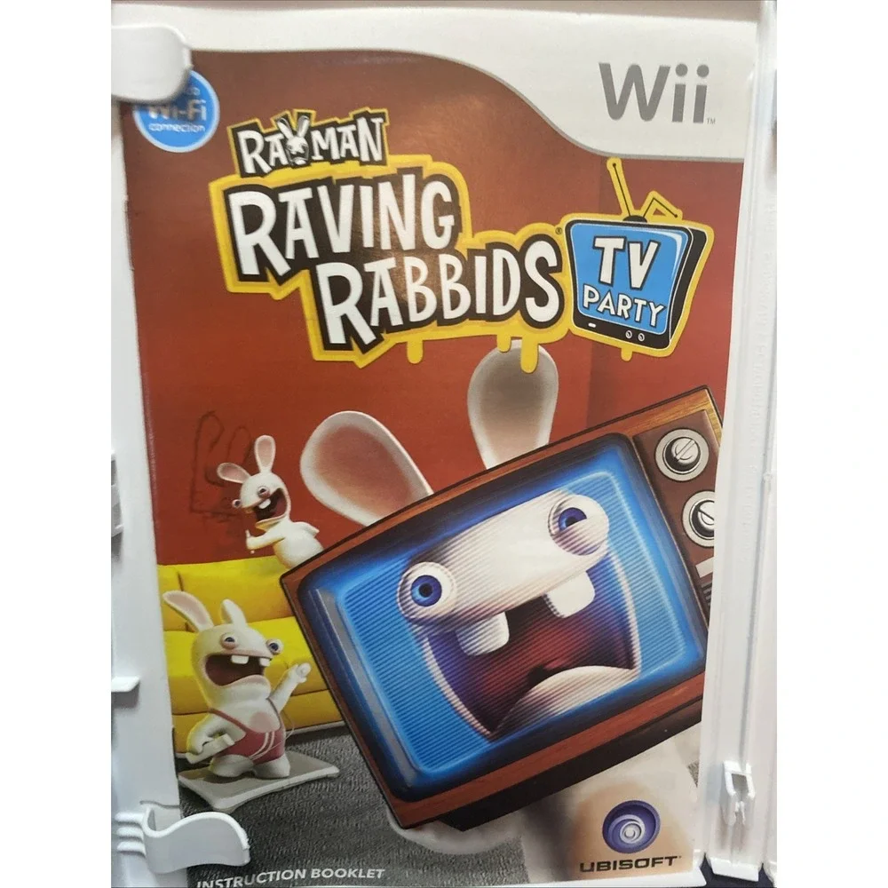 Rayman Raving Rabbids: TV Party (Nintendo Wii, 2008) CIB Tested & Works