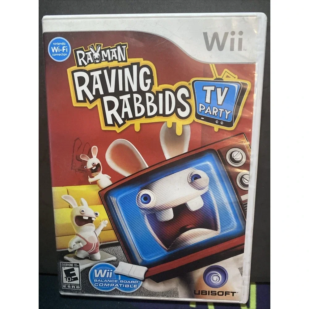 Rayman Raving Rabbids: TV Party (Nintendo Wii, 2008) CIB Tested & Works