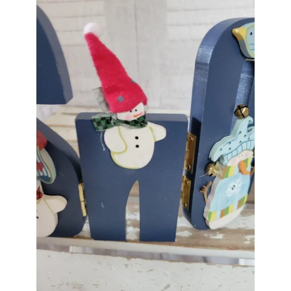 folk art snowman snow