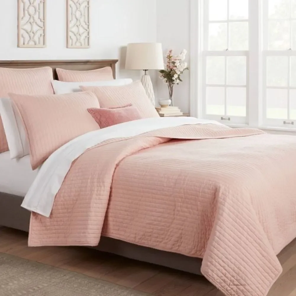 ‎Project 62 garment washed channel stitch quilt