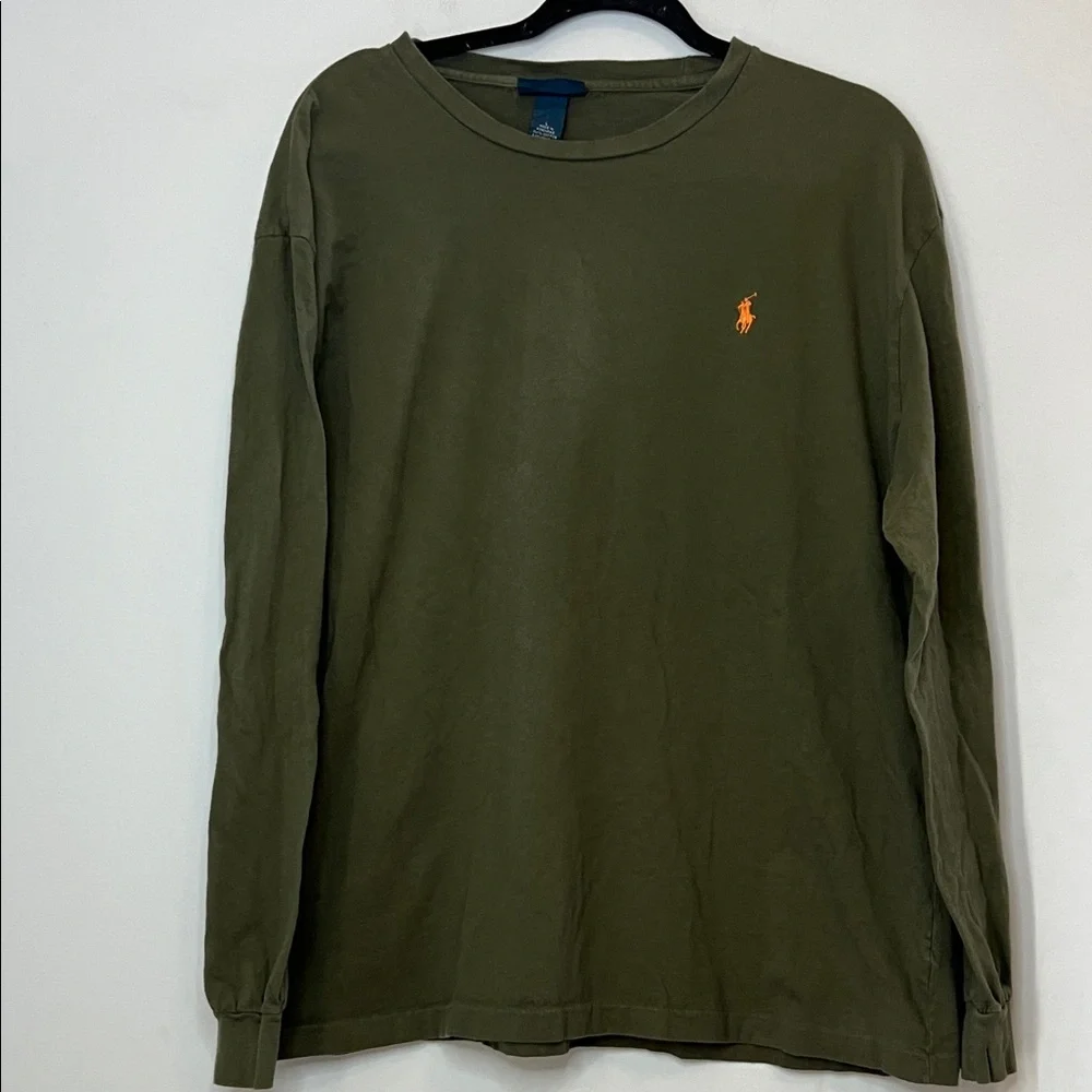 Polo by Ralph Lauren Men's‎ Classic Dark Green Long Sleeve Shirt Size Large