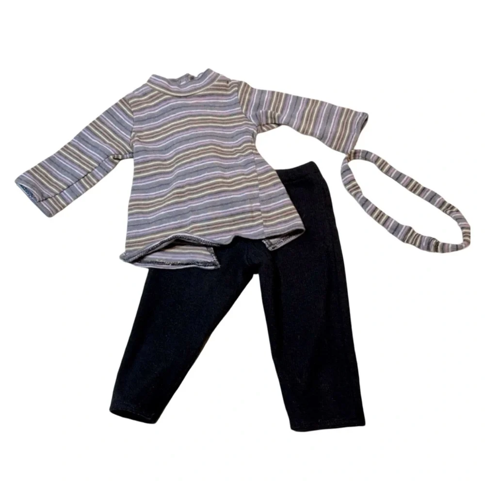 Vintage 90s American Girl Doll 18” Striped Shirt Headband and Pants‎