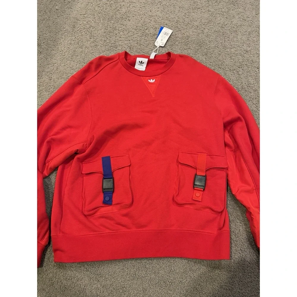 Adidas Sweater Men's‎ Small Cny Crew Series Utility Cargo Pocket Pullover NWT