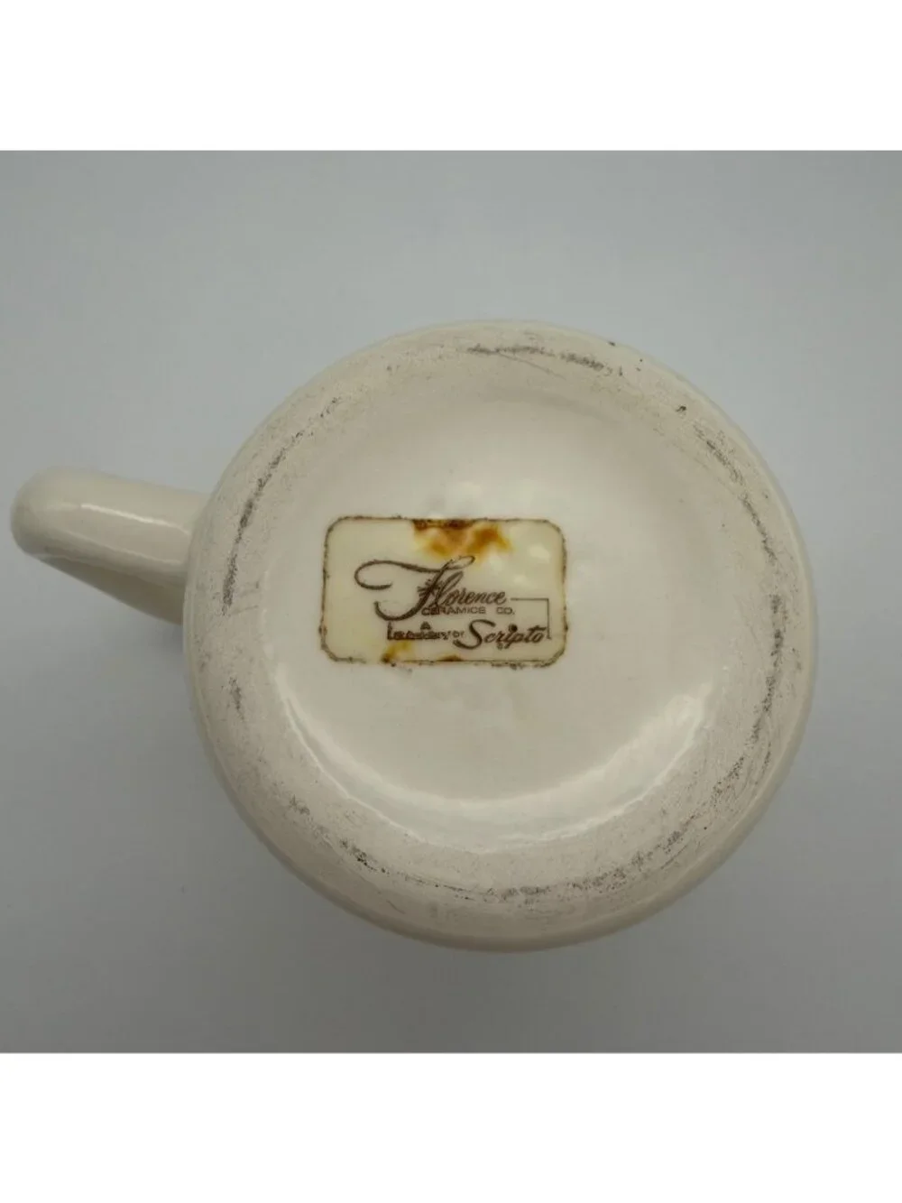 Florence Ceramics Co. from underside