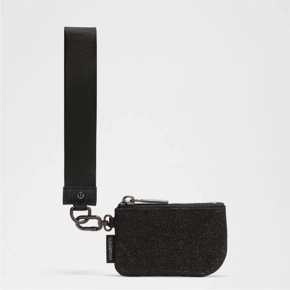 Lululemon Glitter Black Dual Pouch Wristlet