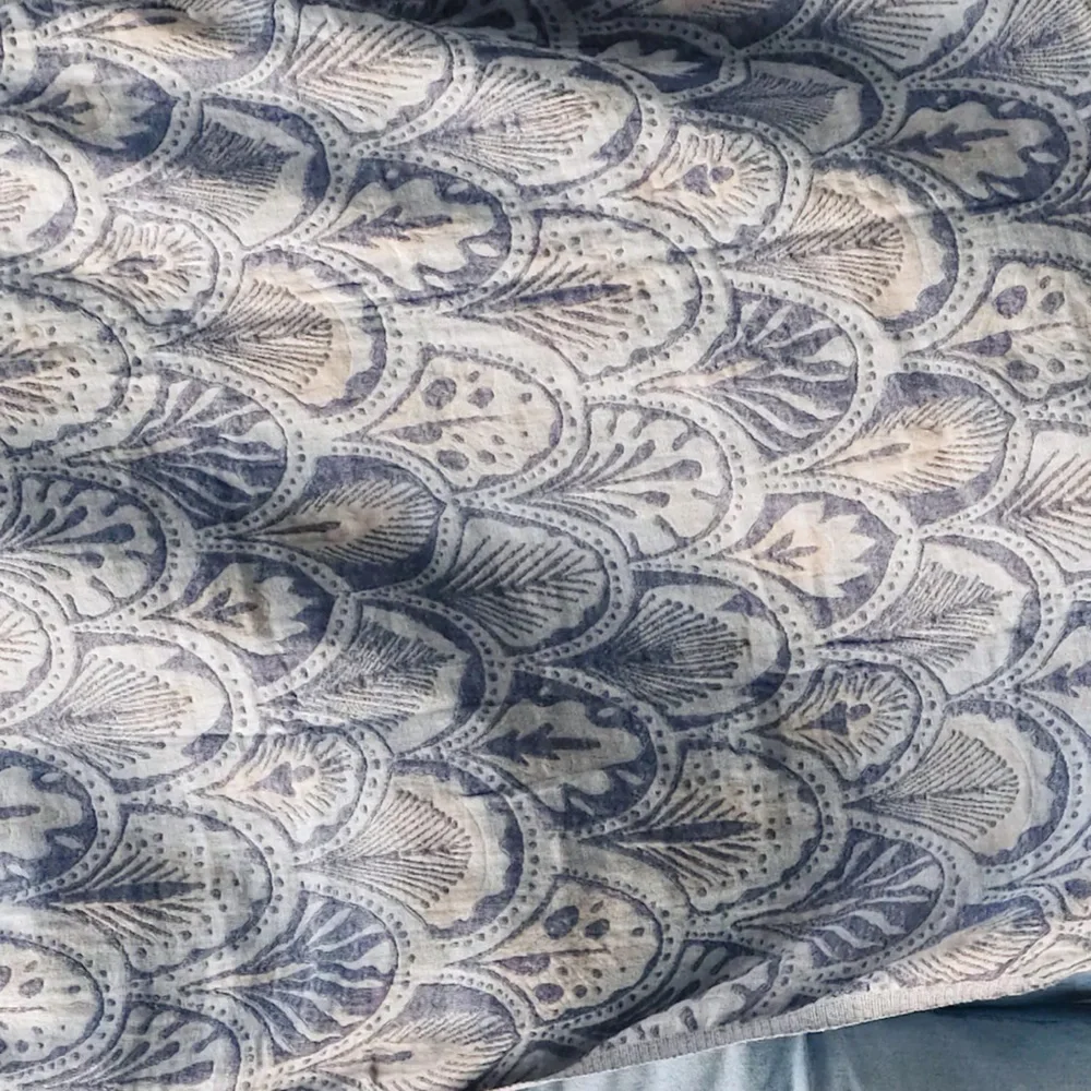 Succulents Blue Woven Organic Cotton 2-in-1 Blanket Wrap Anthropologie Holiday