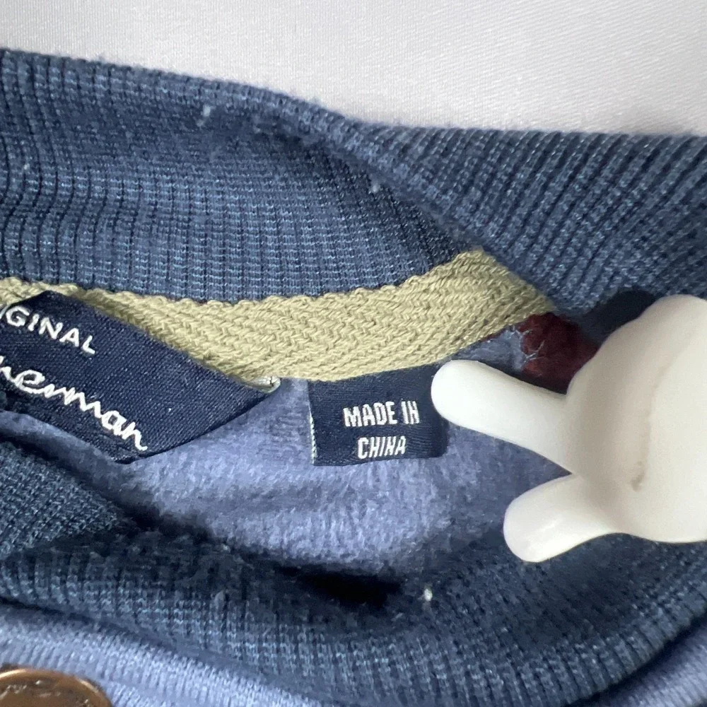 Ben Sherman 63 Logo Jacket Kids Blue Maroon Snap Front‎ Raglan Sleeve Rib Cuffs